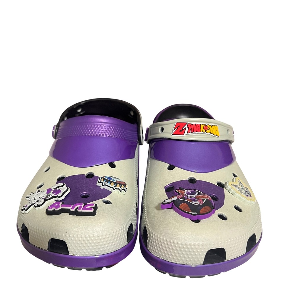 Dragon Ball Z Crocs Jibbitz Purple White‎ Adult Size M8/W10 Clog Shoes NWB